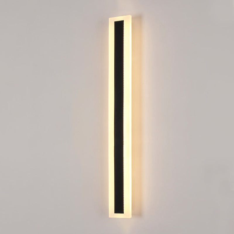 Linear Wall Mount Light Fixture Simple 1 Light Wall Lamps in Black