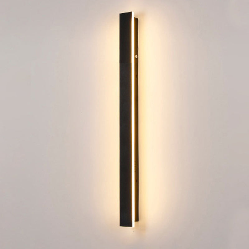 Linear Wall Mount Light Fixture Simple 1 Light Wall Lamps in Black