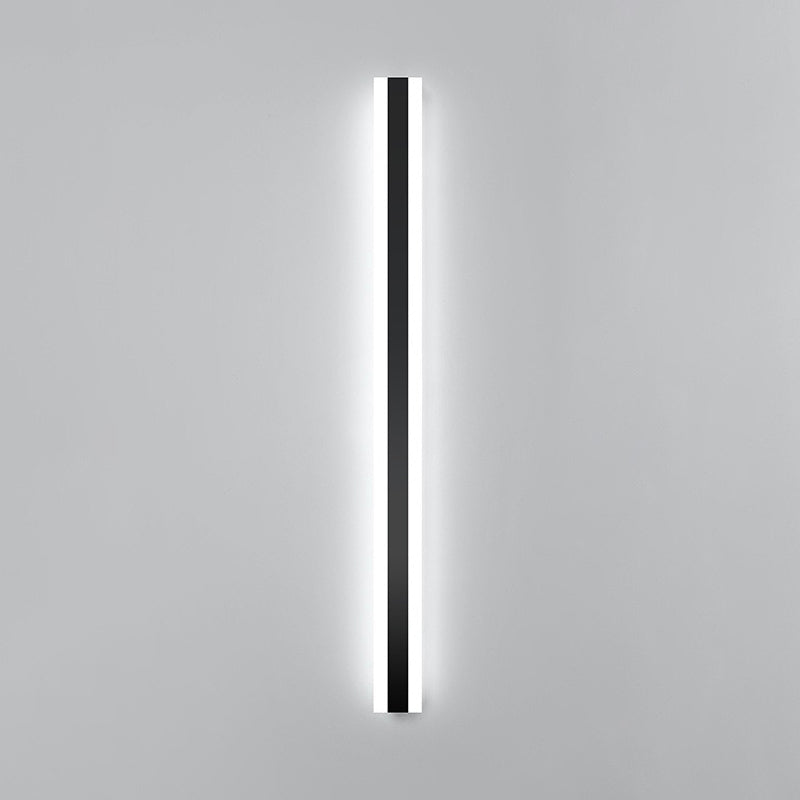 Linear Wall Mount Light Fixture Simple 1 Light Wall Lamps in Black