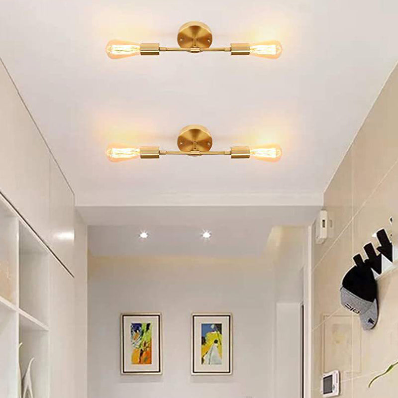 2 Lights Wall Sconce Lights Contemporary Metal Vanity Lamp for Bathroom