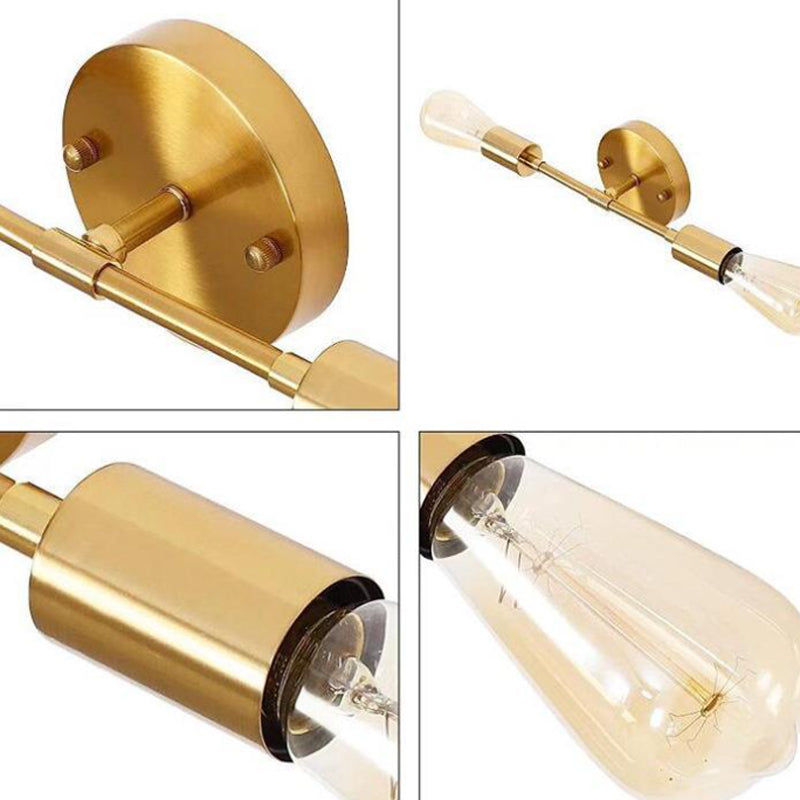 2 Lights Wall Sconce Lights Contemporary Metal Vanity Lamp for Bathroom