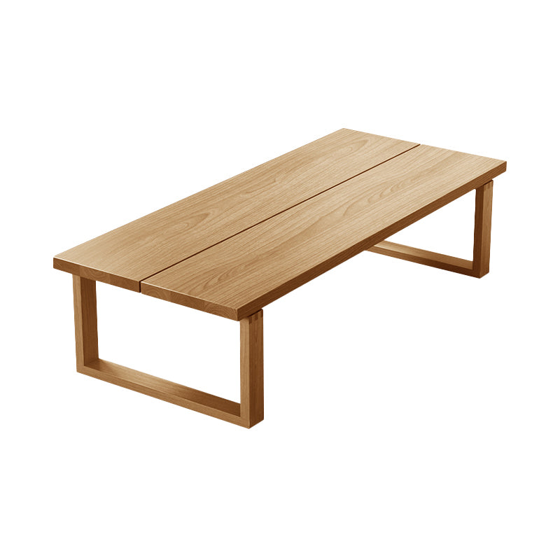 Sled Natural Coffee Table Set Rectangle Solid Wood Coffee Table