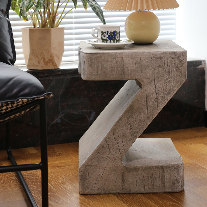 Concrete Free-Form End Table No Distressing Living Room Side Table