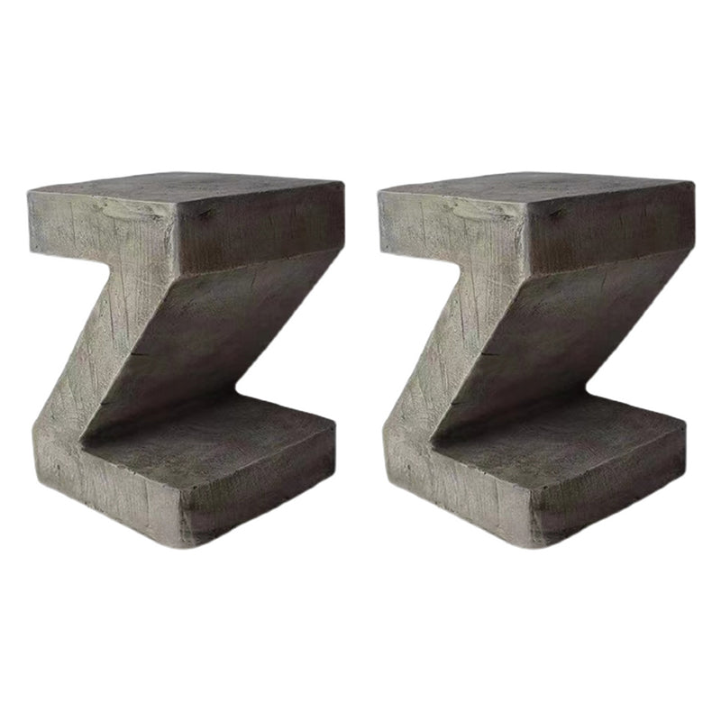 Concrete Free-Form End Table No Distressing Living Room Side Table