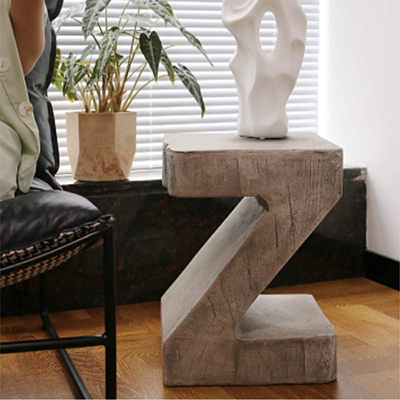 Concrete Free-Form End Table No Distressing Living Room Side Table