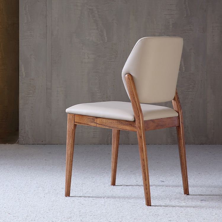 Industrial Solid Wood Side Chair Upholstered Armless Dining Chairs