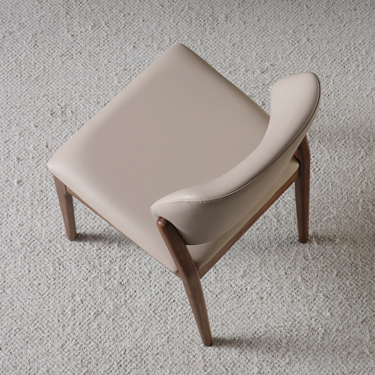 Industrial Solid Wood Side Chair Upholstered Armless Dining Chairs