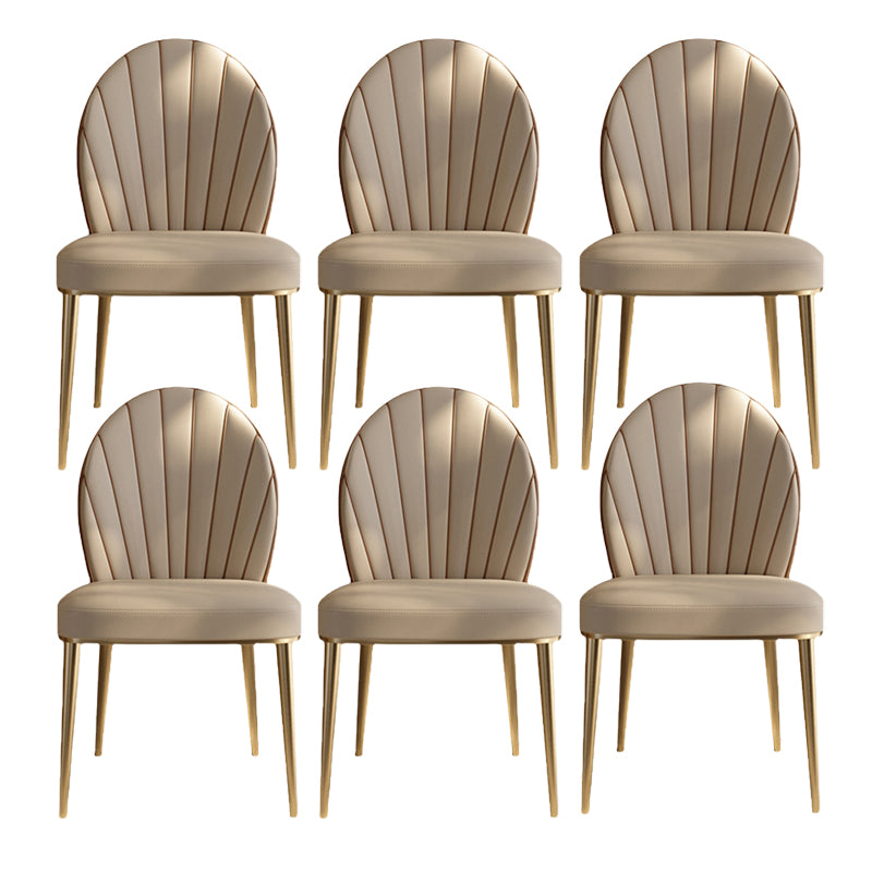 Glam Upholstered Armless Dining Chairs Dining Room Parsons Chair
