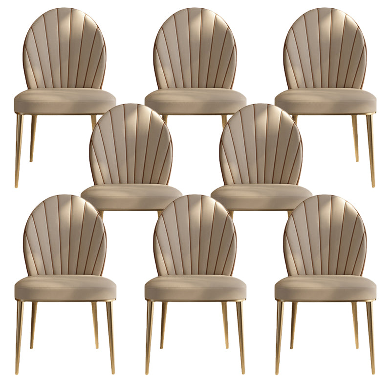 Glam Upholstered Armless Dining Chairs Dining Room Parsons Chair