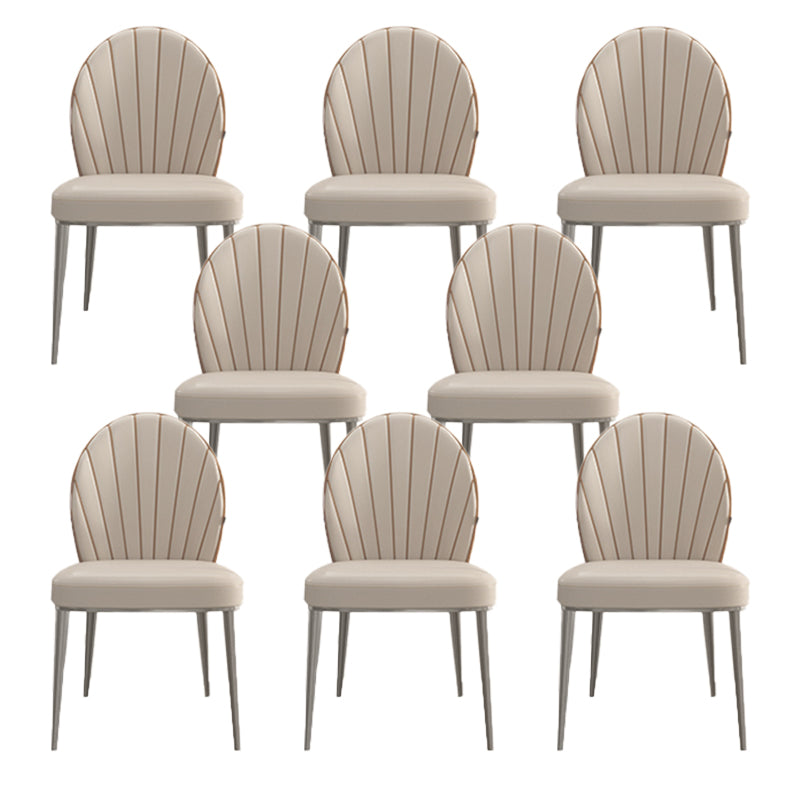Glam Upholstered Armless Dining Chairs Dining Room Parsons Chair