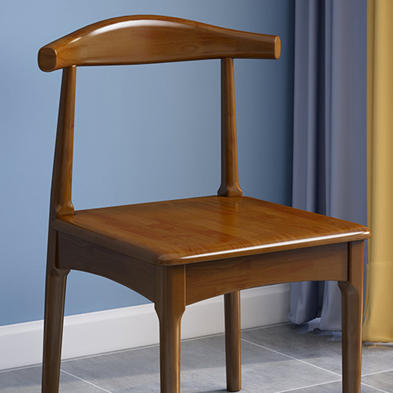 Wood Industrial Style Dining Side Chair Armless Home Side Chair
