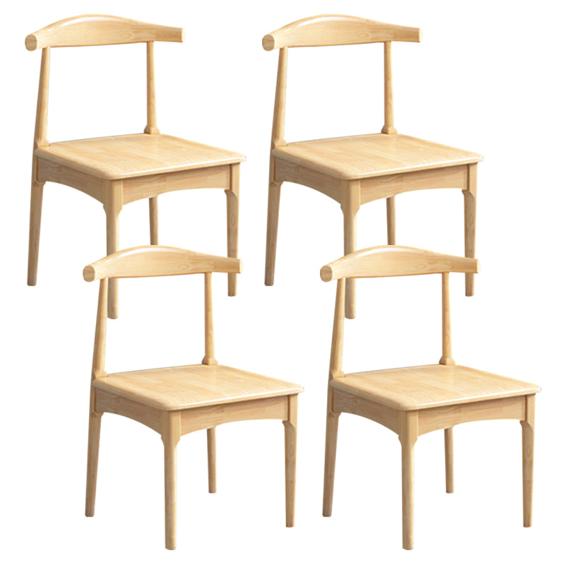 Wood Industrial Style Dining Side Chair Armless Home Side Chair