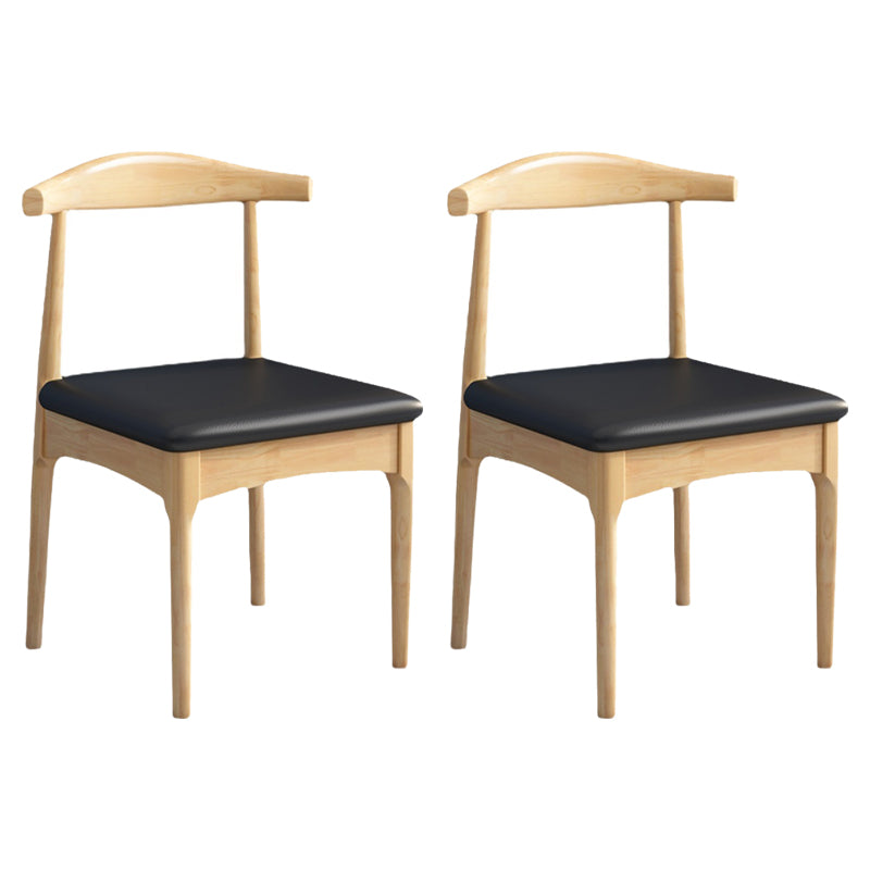 Wood Industrial Style Dining Side Chair Armless Home Side Chair