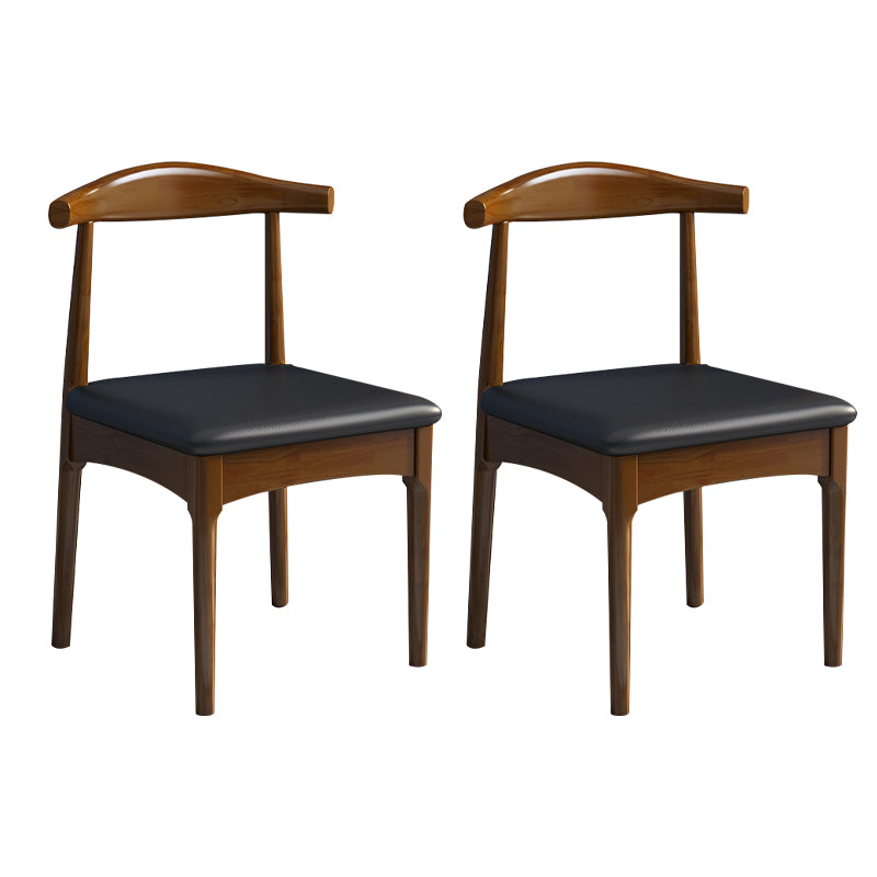 Wood Industrial Style Dining Side Chair Armless Home Side Chair