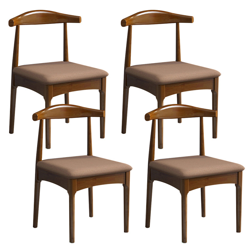 Wood Industrial Style Dining Side Chair Armless Home Side Chair