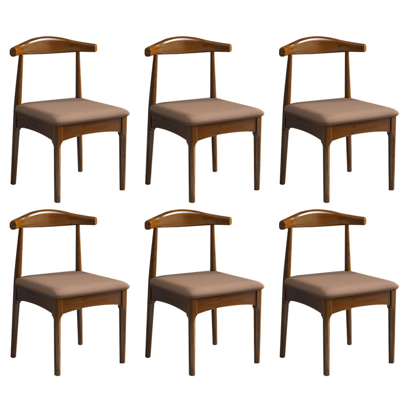 Wood Industrial Style Dining Side Chair Armless Home Side Chair