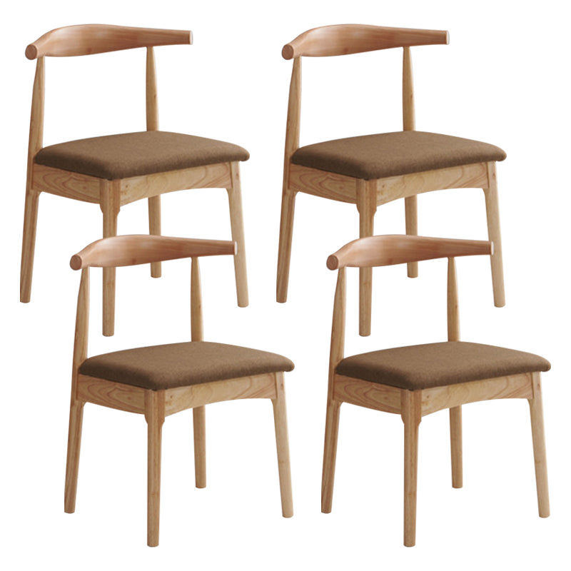 Wood Industrial Style Dining Side Chair Armless Home Side Chair