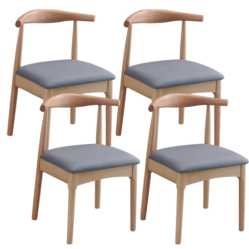 Wood Industrial Style Dining Side Chair Armless Home Side Chair