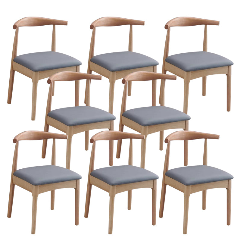 Wood Industrial Style Dining Side Chair Armless Home Side Chair