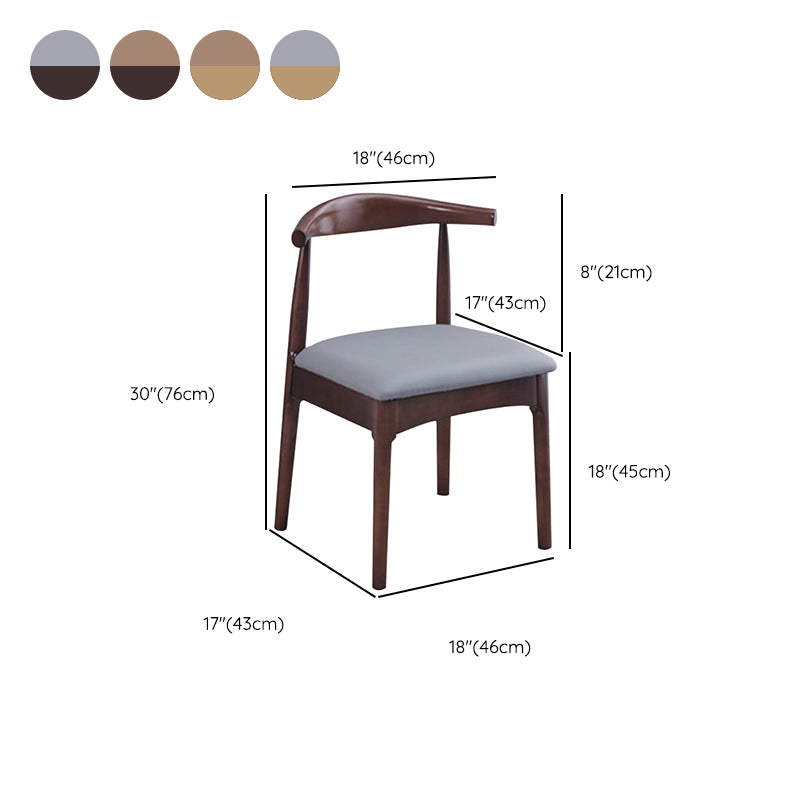 Wood Industrial Style Dining Side Chair Armless Home Side Chair