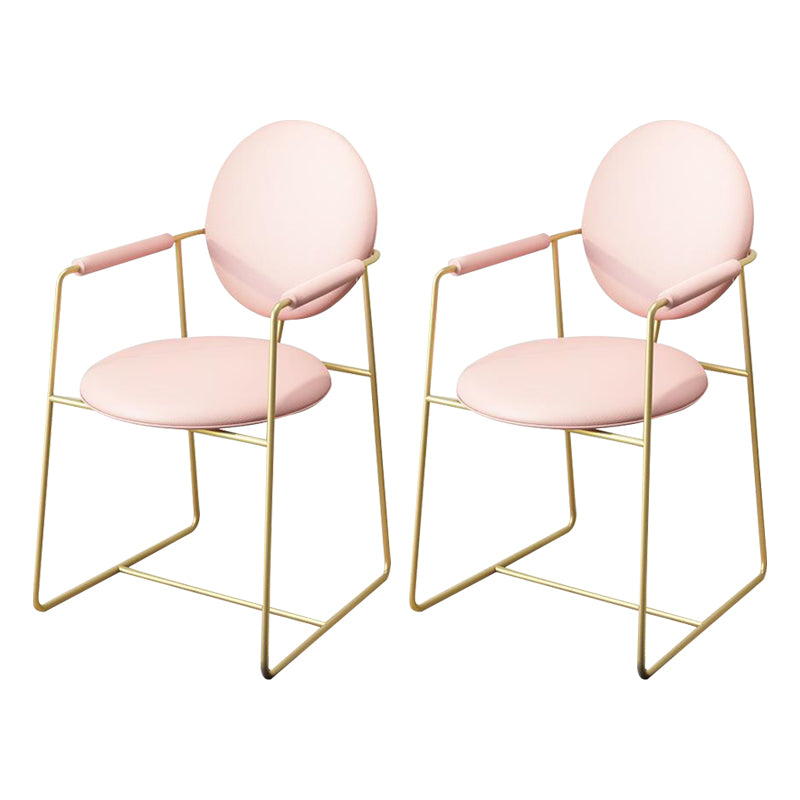 Glam Indoor Home Side Chair Gold Legs Upholstered Dining Chair