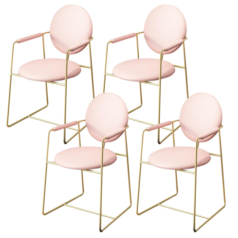 Glam Indoor Home Side Chair Gold Legs Upholstered Dining Chair