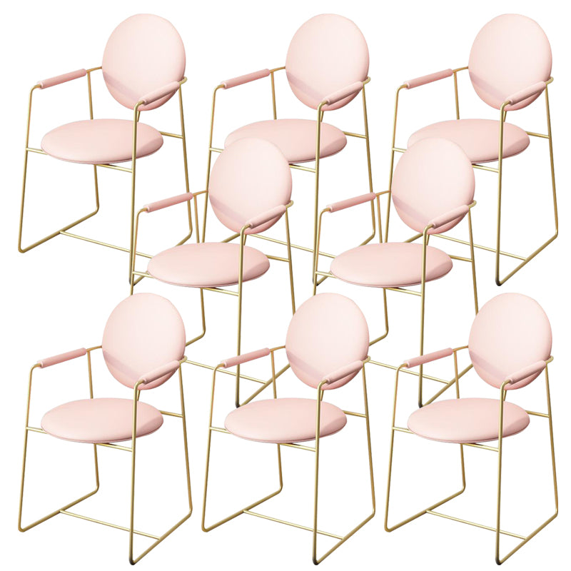 Glam Indoor Home Side Chair Gold Legs Upholstered Dining Chair