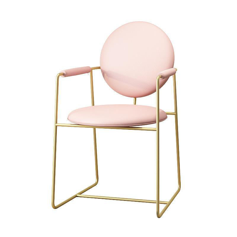 Glam Indoor Home Side Chair Gold Legs Upholstered Dining Chair