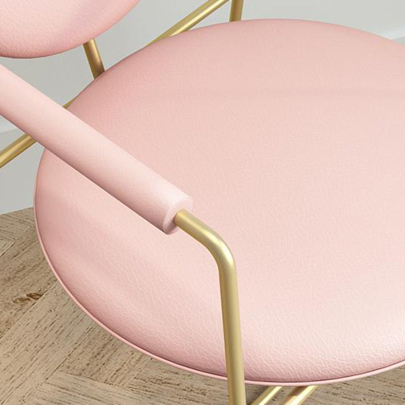 Glam Indoor Home Side Chair Gold Legs Upholstered Dining Chair