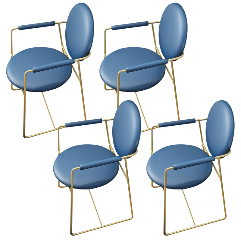 Glam Indoor Home Side Chair Gold Legs Upholstered Dining Chair