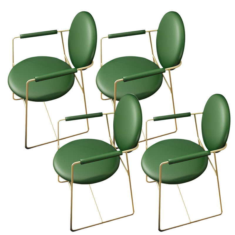 Glam Indoor Home Side Chair Gold Legs Upholstered Dining Chair