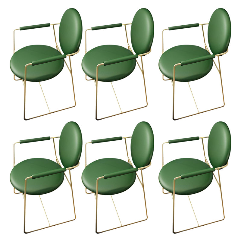 Glam Indoor Home Side Chair Gold Legs Upholstered Dining Chair