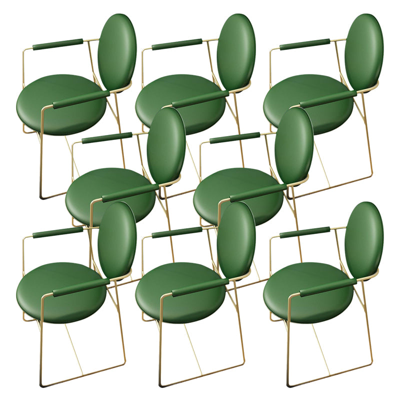 Glam Indoor Home Side Chair Gold Legs Upholstered Dining Chair