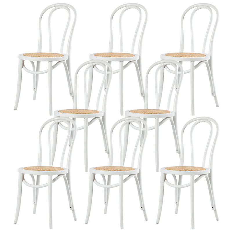 Modern Style Patio Side Chair Windsor Back Armless Dining Chair