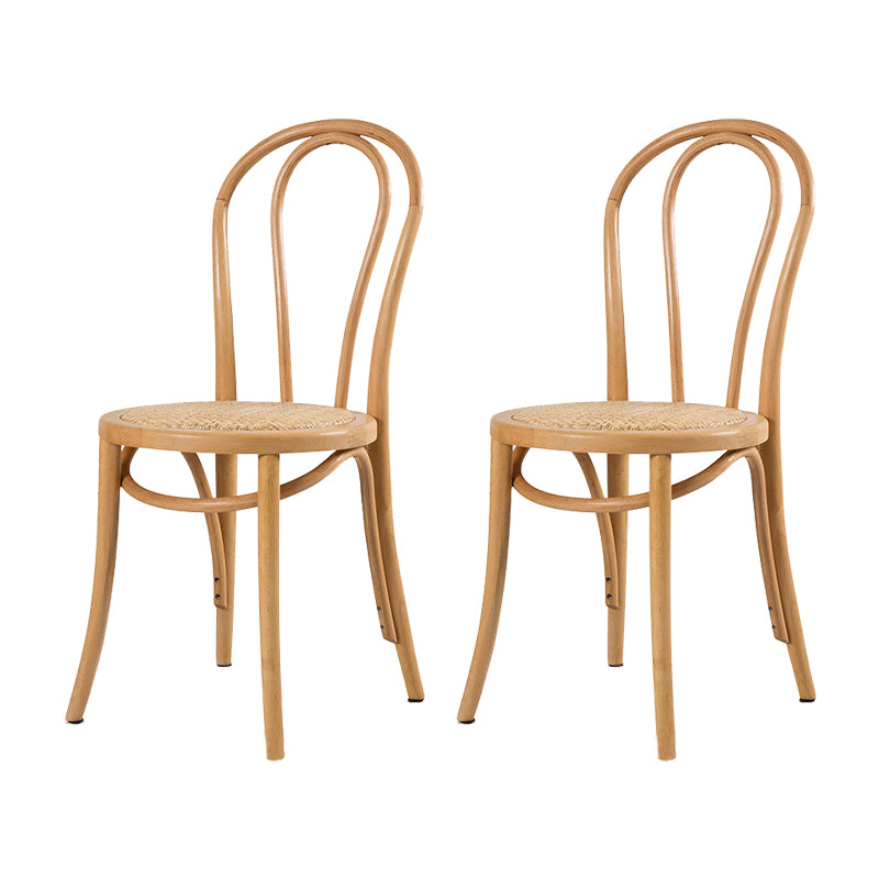 Modern Style Patio Side Chair Windsor Back Armless Dining Chair