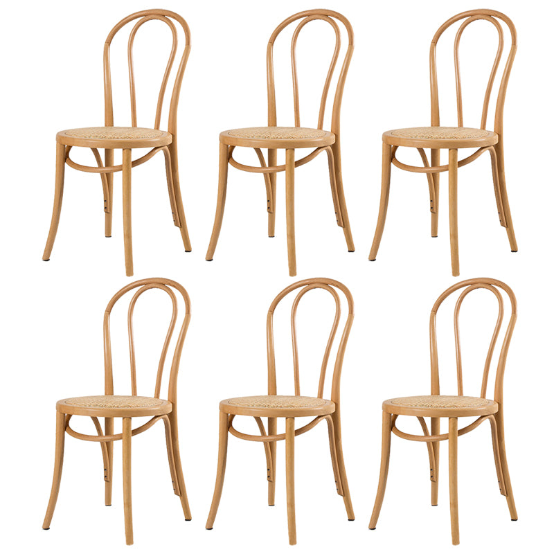 Modern Style Patio Side Chair Windsor Back Armless Dining Chair