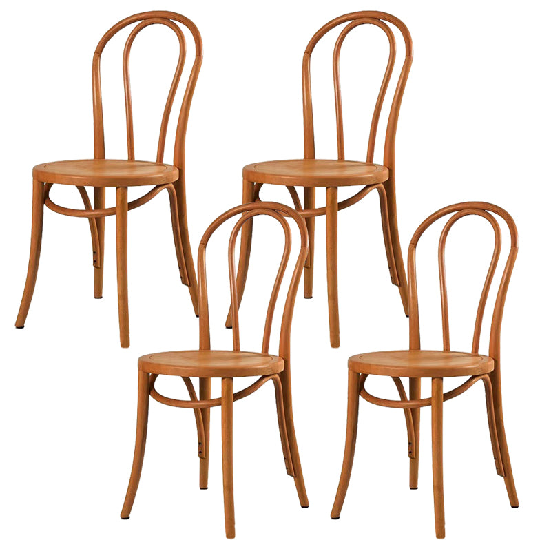 Modern Style Patio Side Chair Windsor Back Armless Dining Chair