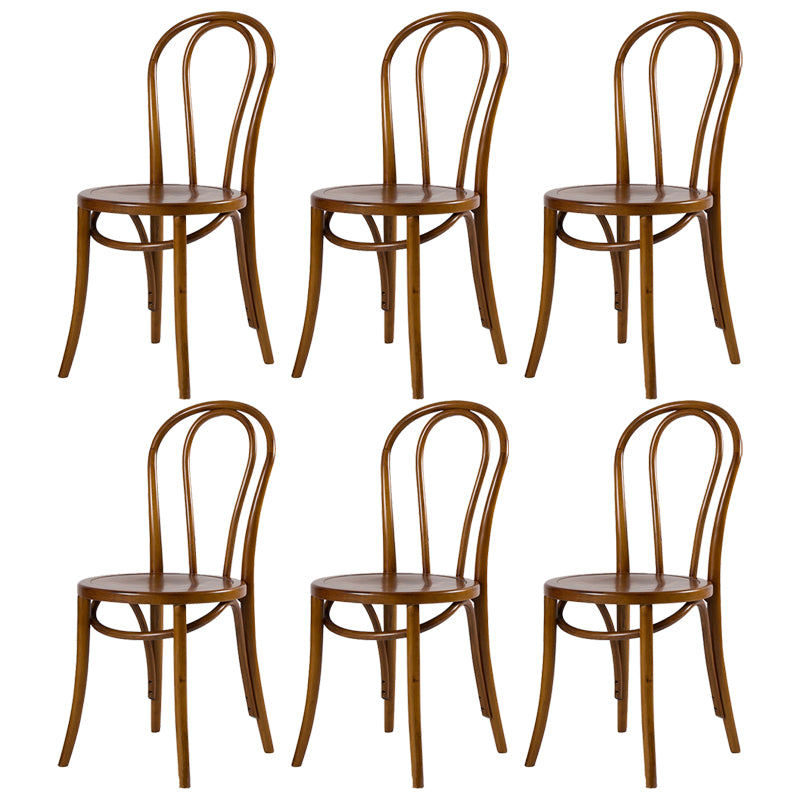 Modern Style Patio Side Chair Windsor Back Armless Dining Chair