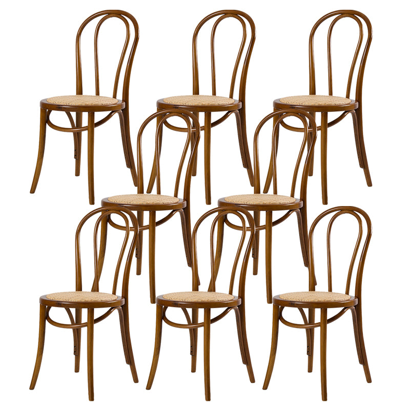 Modern Style Patio Side Chair Windsor Back Armless Dining Chair