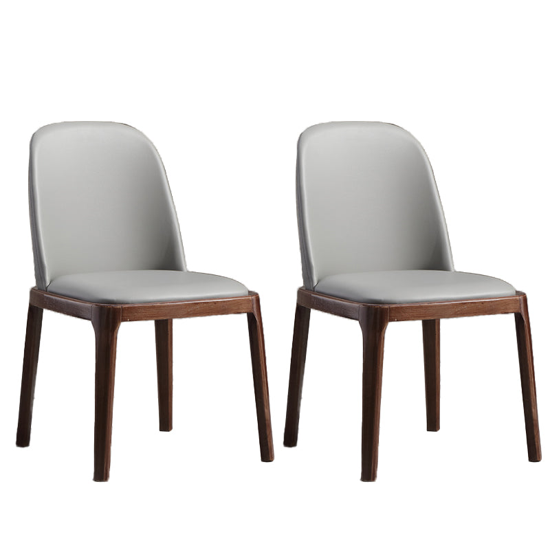 Faux Leather Dining Chairs Industrial Parsons Armless Side Chair