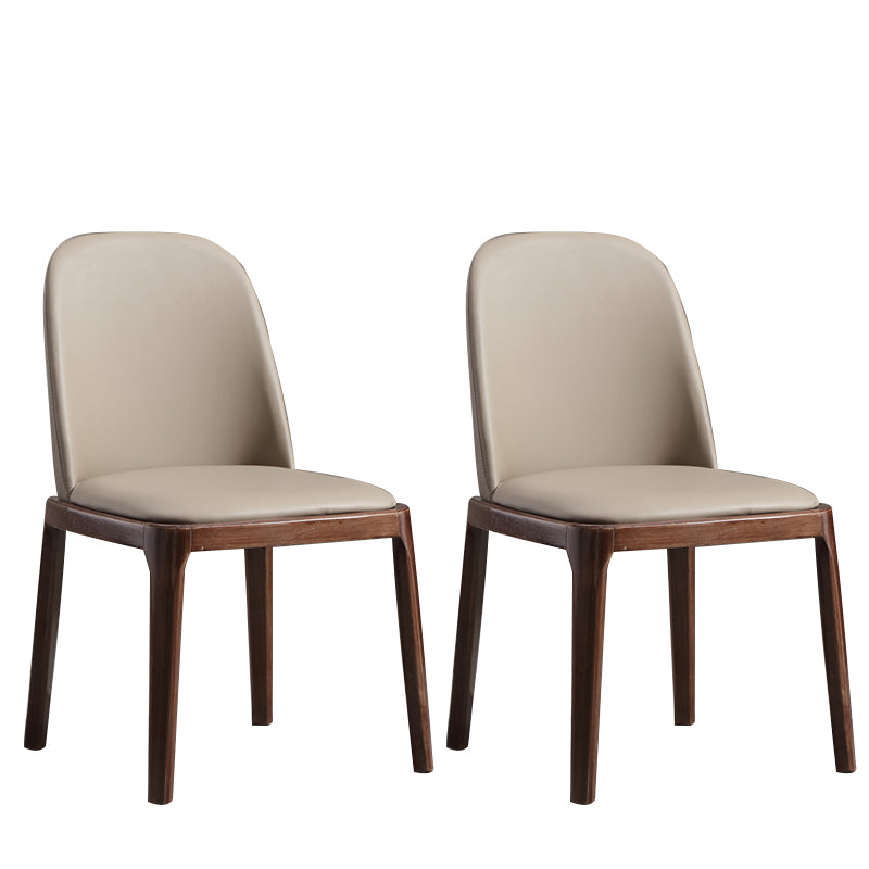 Faux Leather Dining Chairs Industrial Parsons Armless Side Chair