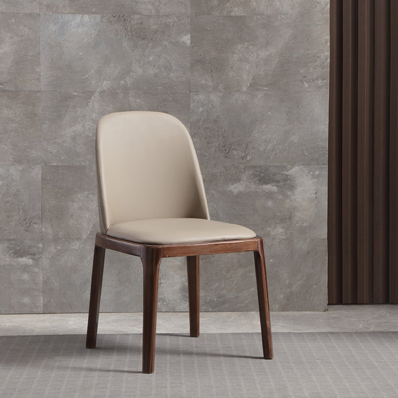 Faux Leather Dining Chairs Industrial Parsons Armless Side Chair