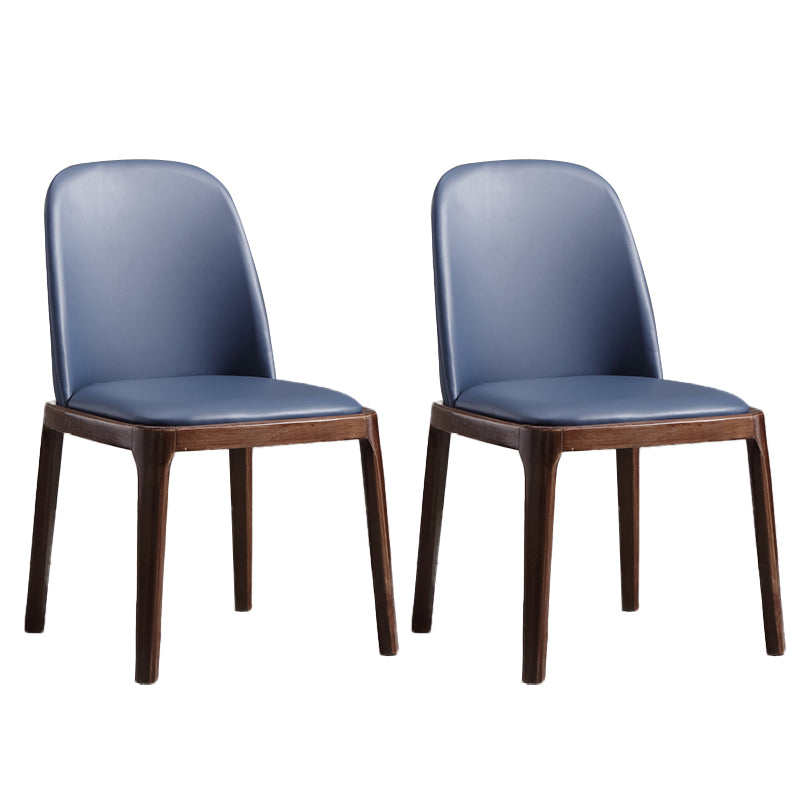 Faux Leather Dining Chairs Industrial Parsons Armless Side Chair