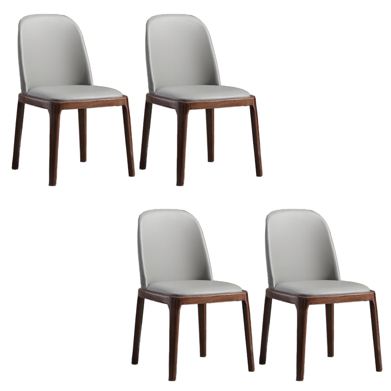 Faux Leather Dining Chairs Industrial Parsons Armless Side Chair