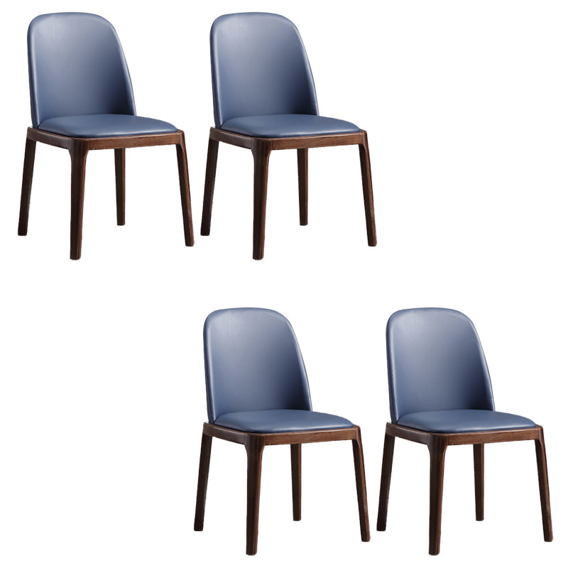 Faux Leather Dining Chairs Industrial Parsons Armless Side Chair