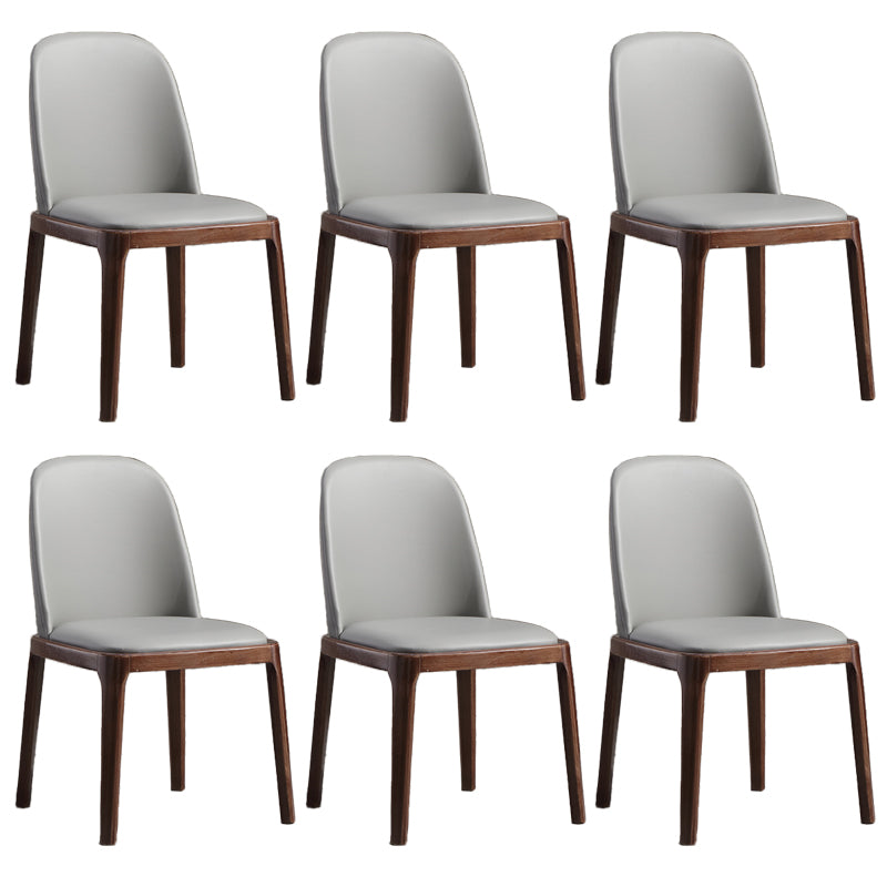 Faux Leather Dining Chairs Industrial Parsons Armless Side Chair