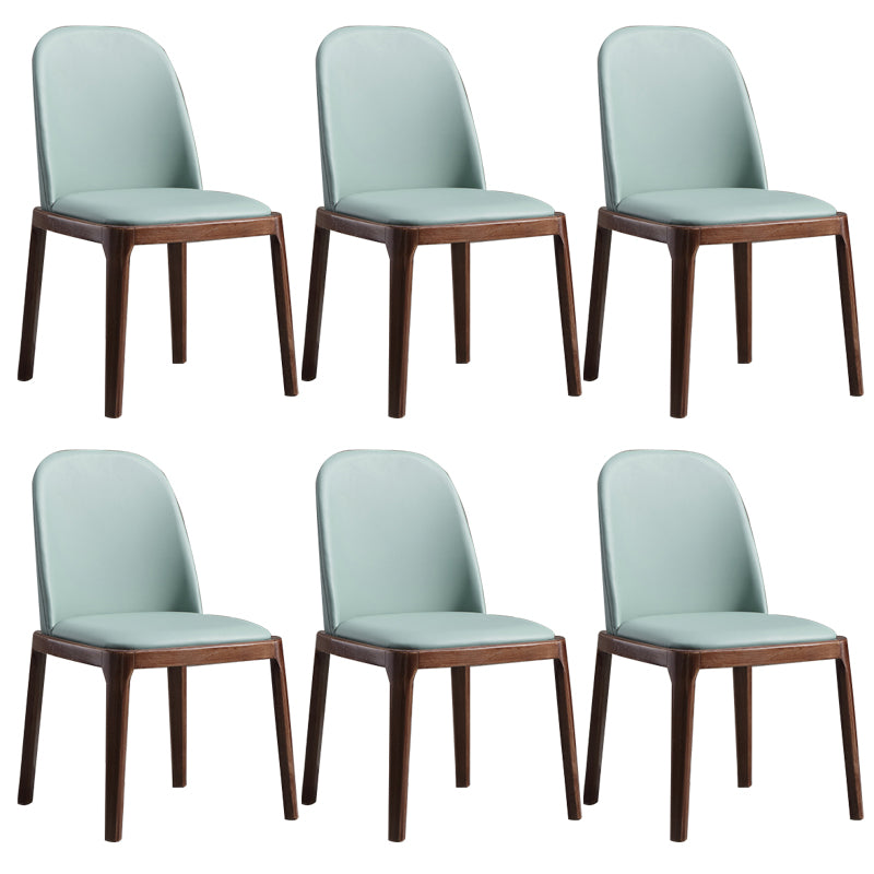 Faux Leather Dining Chairs Industrial Parsons Armless Side Chair