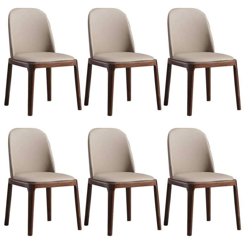 Faux Leather Dining Chairs Industrial Parsons Armless Side Chair