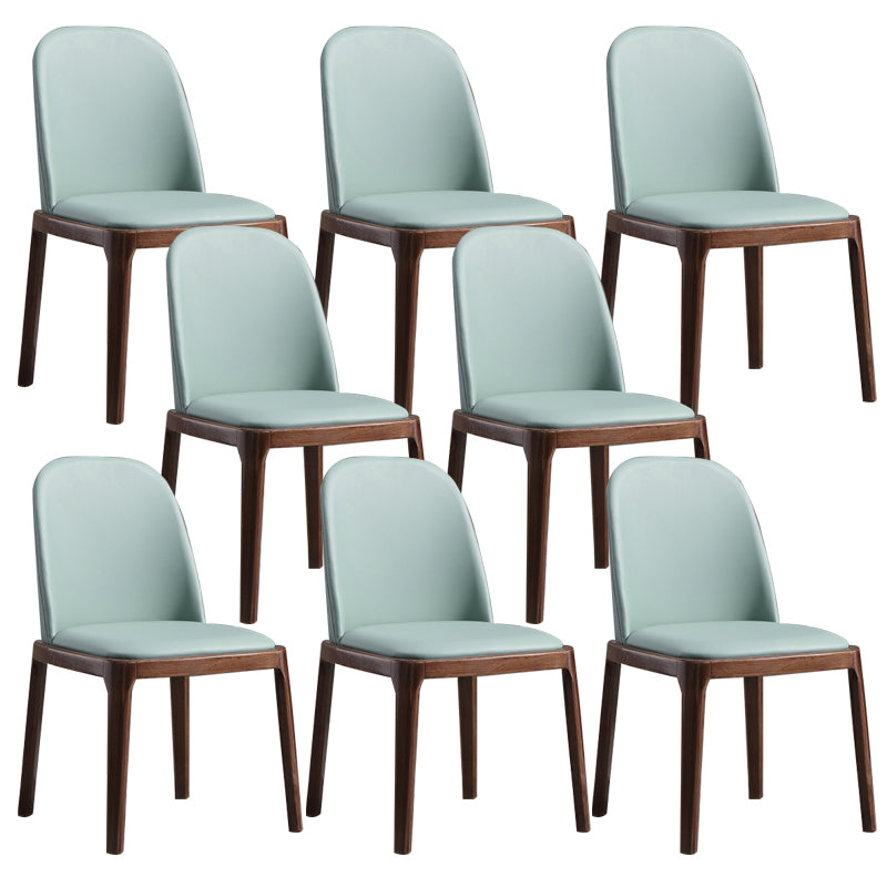 Faux Leather Dining Chairs Industrial Parsons Armless Side Chair