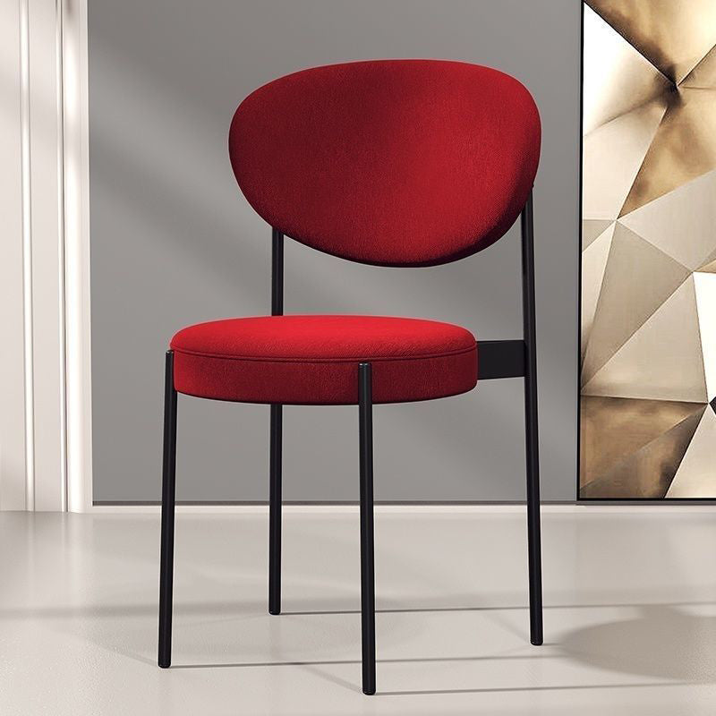 Glam Style Dining Chair Open Back Restaurant Armless Side Chair